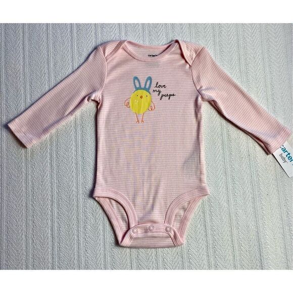 CARTER’S BABY 9M Easter Chick Bodysuit -“ LOVE MY PEEPS” - Picture 5 of 7